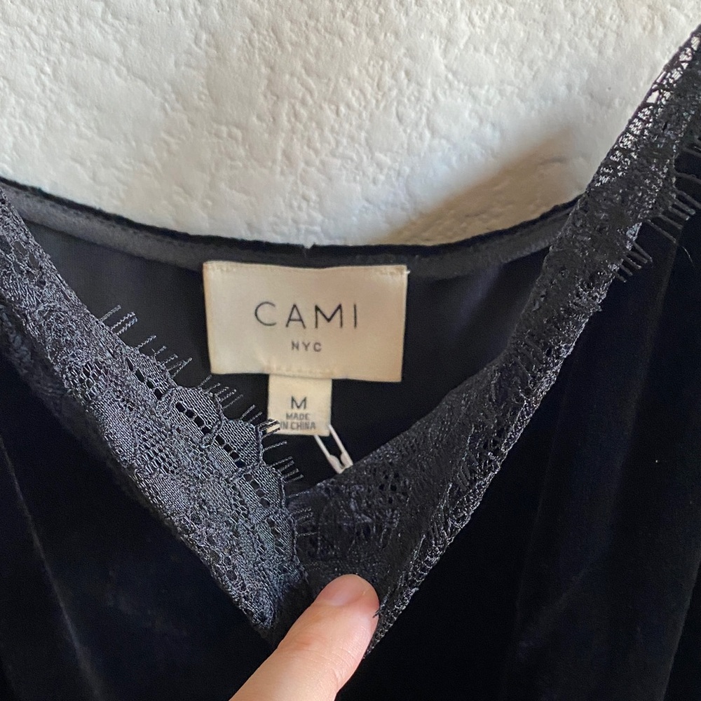 Cami NYC Black Velvet Lace Cami - Picture 2 of 10